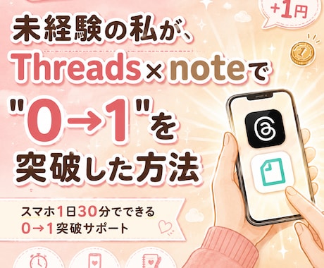 Threads×note 0→1突破サポートします AI×自動化でSNS投稿〜NOTE記事執筆をサポートします！ イメージ2