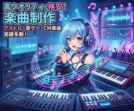高クオリティの楽曲をおまかせで格安で楽曲制作します イメージ1