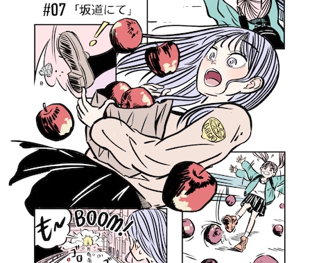 漫画風オリジナルイラスト描きます POPでレトロで手書き風イラスト