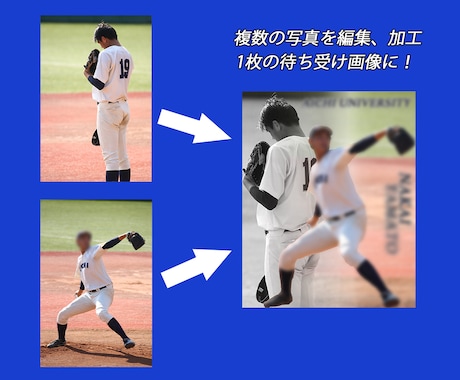 待ち受けに最適 スポーツ写真の編集、加工を行います スポーツを頑張る方々とご家族へ イメージ1