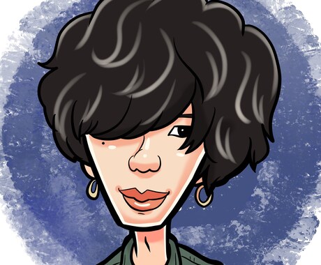 アイコン用のポップで優しい似顔絵お描きします あなただけのシンプルなバストアップの似顔絵をお描き致します イメージ2