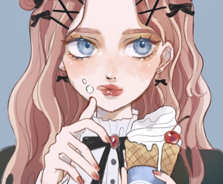 透明感のあるイラスト作成します SNSアイコン、ヘッダー、一枚絵等のイラストを作成します。 イメージ2