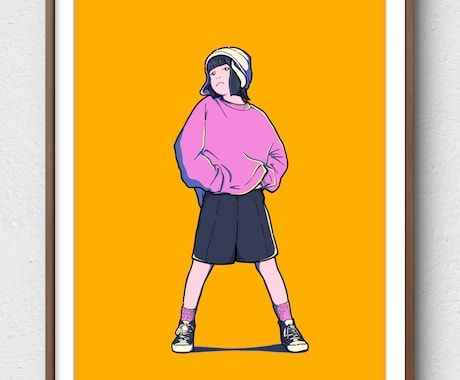ポップでレトロなイラストを作成します イメージ1