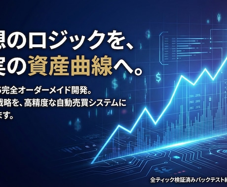 3000円〜MT4/MT5EA・インジ制作承ります アイデアを仕組みにMT4/MT5の専門開発でトレードを効率化 イメージ1