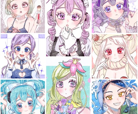 SNSで使えるアイコン描きます キラキラな瞳をあなたのオリジナルキャラクターにも! イメージ2