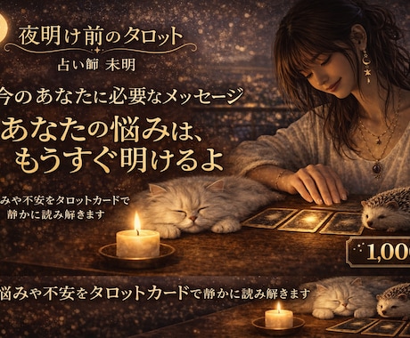 今のあなたに必要なメッセージを読み解きます 心が迷う夜に届くタロットのメッセージ イメージ1