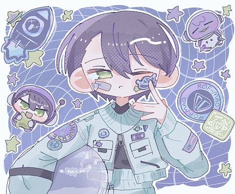 商用利用OK！歌みたサムネ,1枚絵など描きます ゆるふわに,可愛く仕上げます！SD等身いろいろ イメージ1