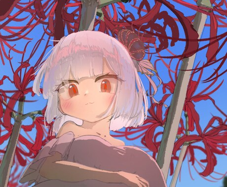 可愛い女の子を含む背景付き一枚絵を描きます キャラクターの衣装から背景の描き込みまでこだわります イメージ2