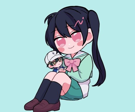 ぬい持ち夢絵お描きします オリキャラ、版権キャラ（ご相談）お描きします！ イメージ1