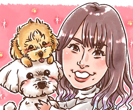 臨機応変にポップな似顔絵を描きます 細かいところまでご相談可！プレゼントにいかがですか？ イメージ2