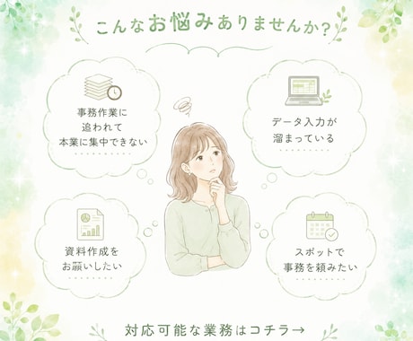 オンライン事務｜忙しいあなたの時間を作ります ＼営業事務経験を活かした丁寧なサポート／ イメージ2