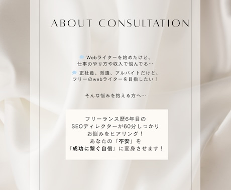 初心者Webライターさんのお悩み・相談受け付けます 行動できない・正しい努力がわからなくて悩むあなたへ イメージ2