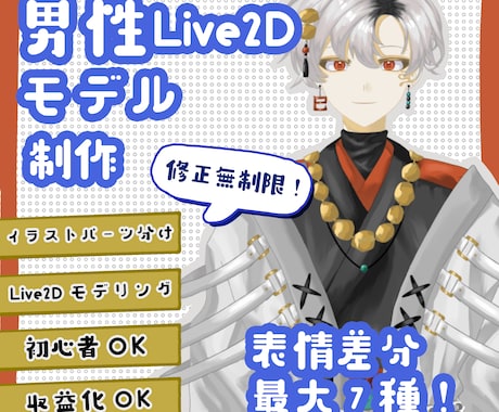 先着3名格安！クールなVTuberモデル制作します あなたのご希望に沿ったキャラをお作りします！ イメージ1