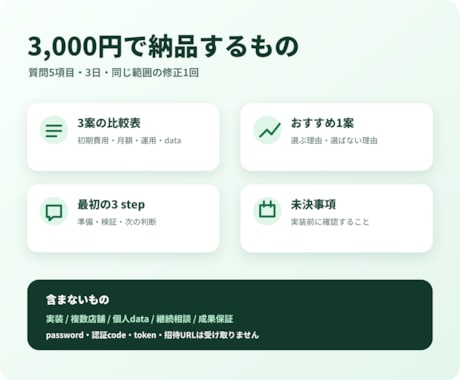 店舗LINEの低コスト構成を3案に整理します 実装前に費用・運用・拡張方法を比較します イメージ2