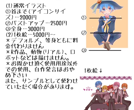 可愛いイラスト描きます 3種類の可愛い絵柄のイラスト描きます イメージ2