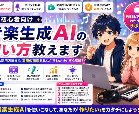 音楽生成AIでできることを初心者向けに解説します AIでBGMや曲を作る方法をわかりやすく教えます イメージ2