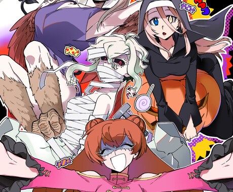 あなたの欲しいキャラデザ描きます アイコン、立ち絵、白黒、カラー、何でもござれ！ イメージ1