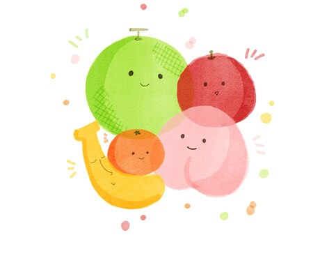 幅広くゆる〜くほんわかかわいいイラスト描きます イメージ1