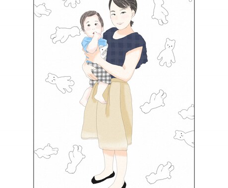 大切な写真、イラストにします ご家族の記念やご友人へのプレゼントに イメージ2