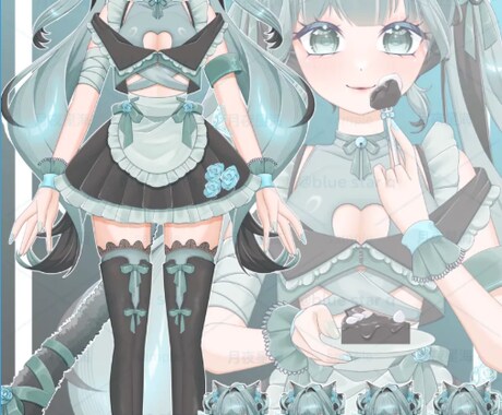 VTuber/Live2D用パーツ分立絵作成します キラキラ可愛いお姿で作成します！ イメージ2