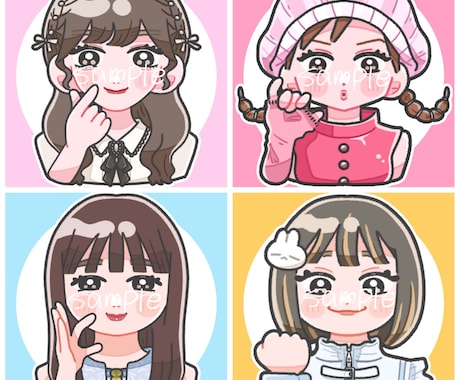 ゆるくてかわいい似顔絵描きます デフォルメでかわいい!プレゼントにもぴったりです★彡 イメージ1