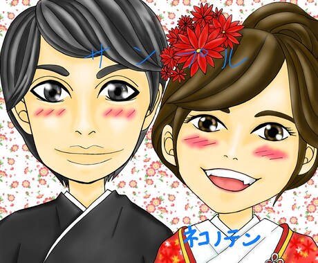 似顔絵を描きます 結婚式　卒業式　誕生日などの記念にいかがでしょうか？ イメージ1