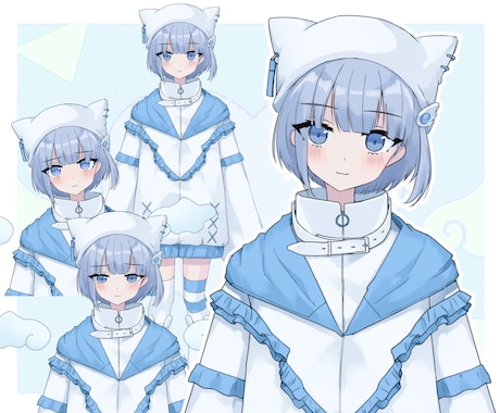 Vtuberモデルを一括で制作致します キャラクターデザインからモデリング一括で制作させて頂きます！ イメージ2