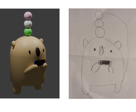 Blenderで3Dキャラモデルを作成します ブレンダーで色々な3Dキャラモデリング。 イメージ1