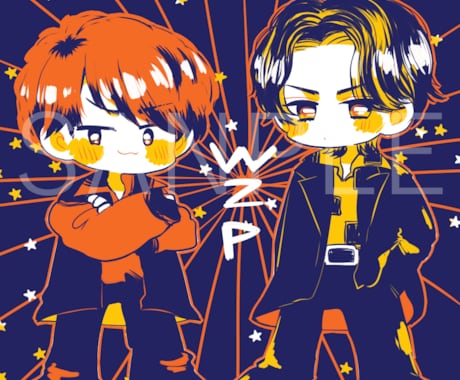 フライヤーなどに!可愛いイラスト描きます 限られた配色で目を惹くカワイイイラスト描きます イメージ1
