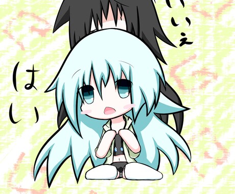 女の子のデフォルメイラスト イメージ1