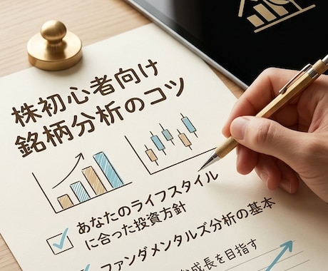 株初心者の方に寄り添い銘柄分析のコツを伝授します 新NISA対応！自分に合う銘柄を自分で見つける力を養います イメージ1