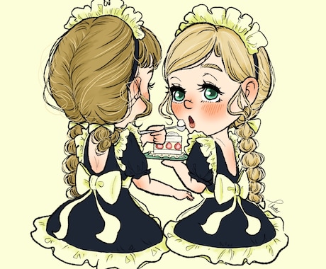 SNSのアイコン、イラスト描きます ゆるかわな女の子たちのイラスト描きます！ イメージ1