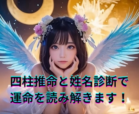 四柱推命✕姓名診断で、悩みに寄り添う心の相談します 【価格破壊×期間限定！】内容重視の人生相談室へようこそ！！ イメージ1