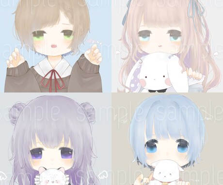かわいいSNSアイコンお描きします ゆるくて可愛らしいいらすとが得意です₍ . . ₎ა" イメージ2