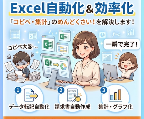 Excelの面倒な手作業を自動化します マクロやVBAを使って毎日のExcel業務を劇的に効率します イメージ1