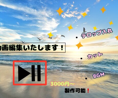 動画編集いたします！全力でやります 満足いただける動画編集を心がけて全力でやらせていただきます！ イメージ1