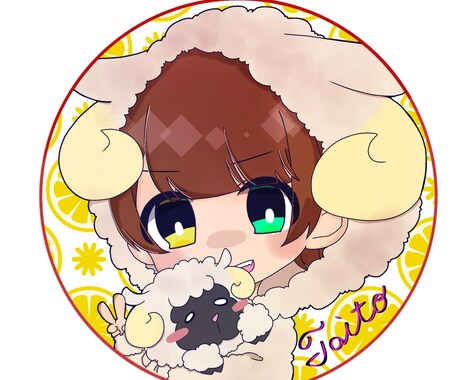 ツイッターや、ラインのアイコンに使えます 自分のイメージキャラクターをアイコンにしてみませんか？ イメージ1