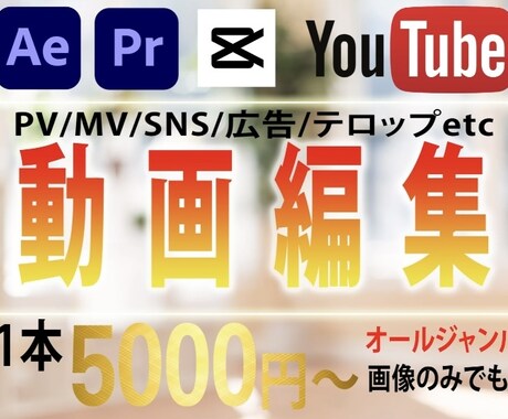 YouTube/PVなど動画全般、格安で制作します ジャンルは幅広く対応します！【修正無制限！】 イメージ1
