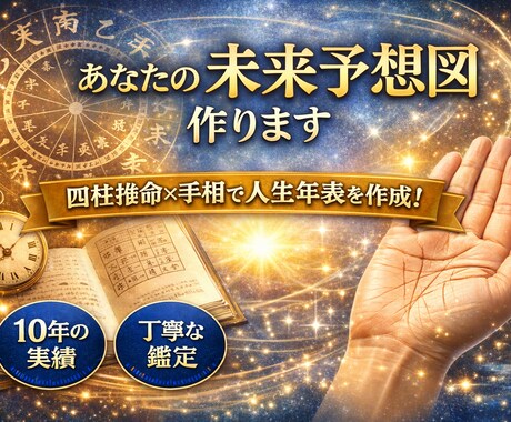 貴方の【未来予想図】を作ります 未来予想図を手に入れて、最高のタイミングで人生を生きよう。 イメージ1