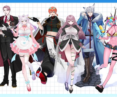 TRPG・配信等で使えるイラストを制作いたします IRIAM動作確認込！デフォルメキャラも対応可能！ イメージ2