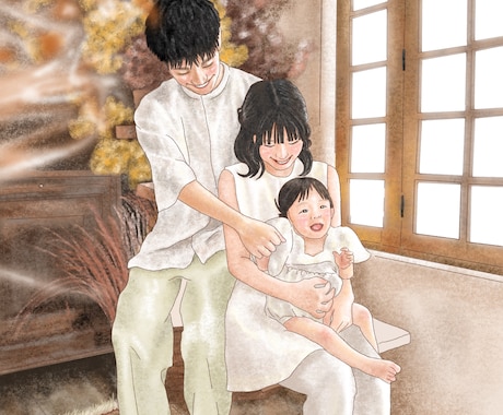 思い出の写真を鮮やかなイラストにします 特別な思い出を色鮮やかなイラストでもっと特別に イメージ2