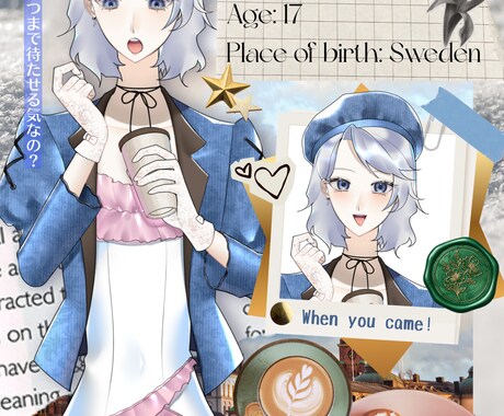 世界観を形にする！コラージュデザイン制作いたします キャラデザから立ち絵、コラージュまで全部おまかせください！ イメージ2