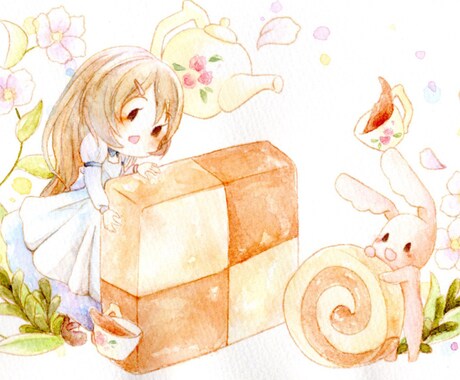 水彩で絵本のようなイラストお描きします 優しい水彩のイラストが欲しい方に イメージ1