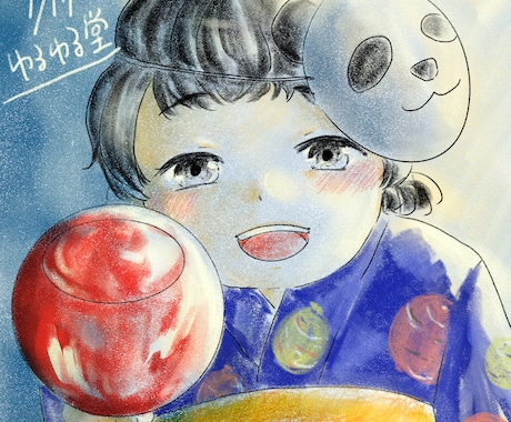 可愛い一枚イラスト描きます 豊かな表情のキャラクターで、一枚イラストを作成します！ イメージ2