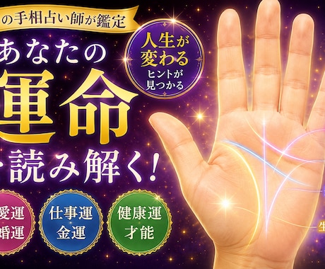 貴方の手相を占います 貴方のためだけに占わせていただきます。 イメージ1