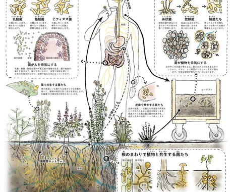ご活動のコンセプトを表現した絵を描きます 環境へのご配慮や生態系との関わりなどを、わかりやすく描きます イメージ2