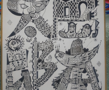 名前・文字・好きな言葉をペン画で描きます あなたの名前をデザイン言葉絵画にしてみませんか イメージ2