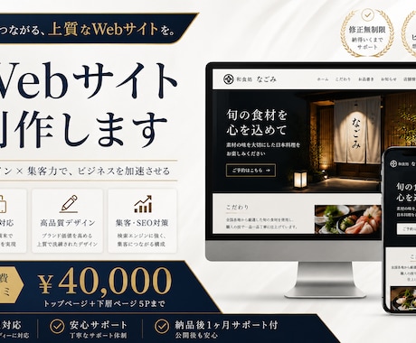 集客できるホームページを制作します ヒアリングから公開まで丸投げOK！集客に強いHPを作ります イメージ1