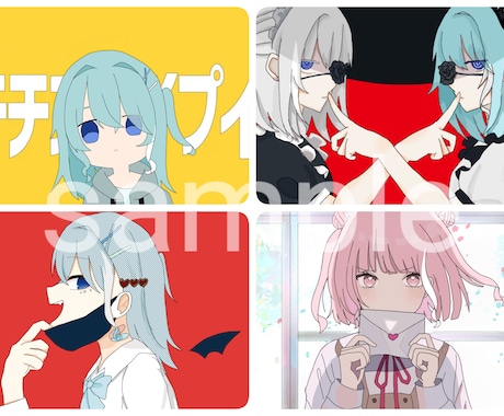 歌ってみたイラスト描きます 歌ってみたなどのサムネイラストご依頼承ります！ イメージ1