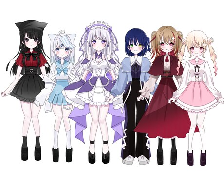 かわいい女の子の立ち絵作成します かわいい女の子を描くのが得意です！男性は描けません イメージ2